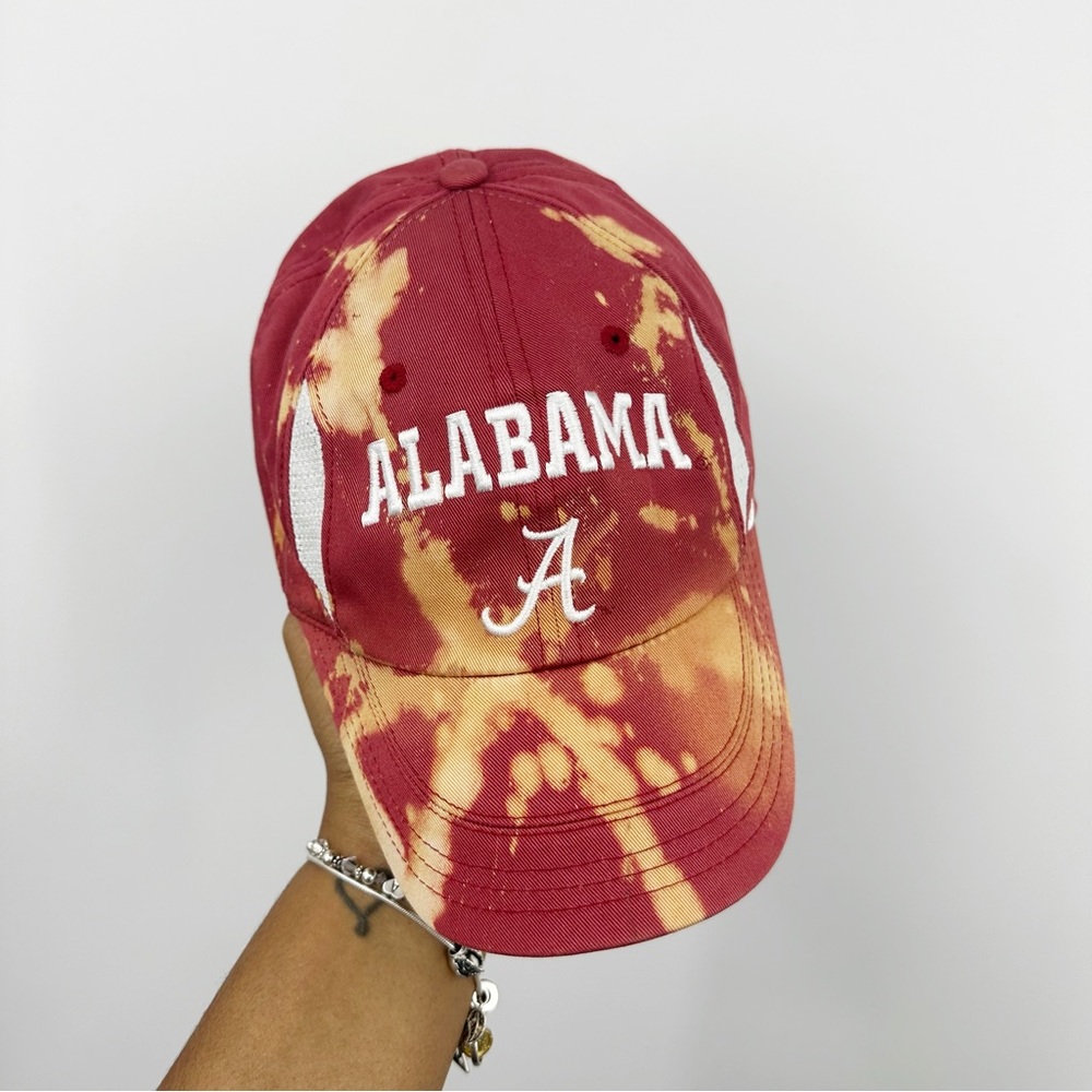 Nike Alabama Custom Upcycled Bleached Dad Hat OS